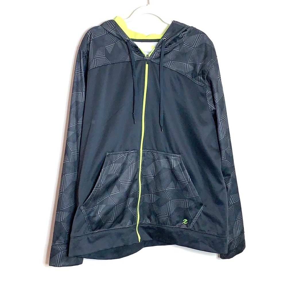 Energy Zone Grey Aztec Full Zip Hooded Jacket